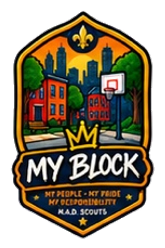 My Block M.A.D. Scouts badge